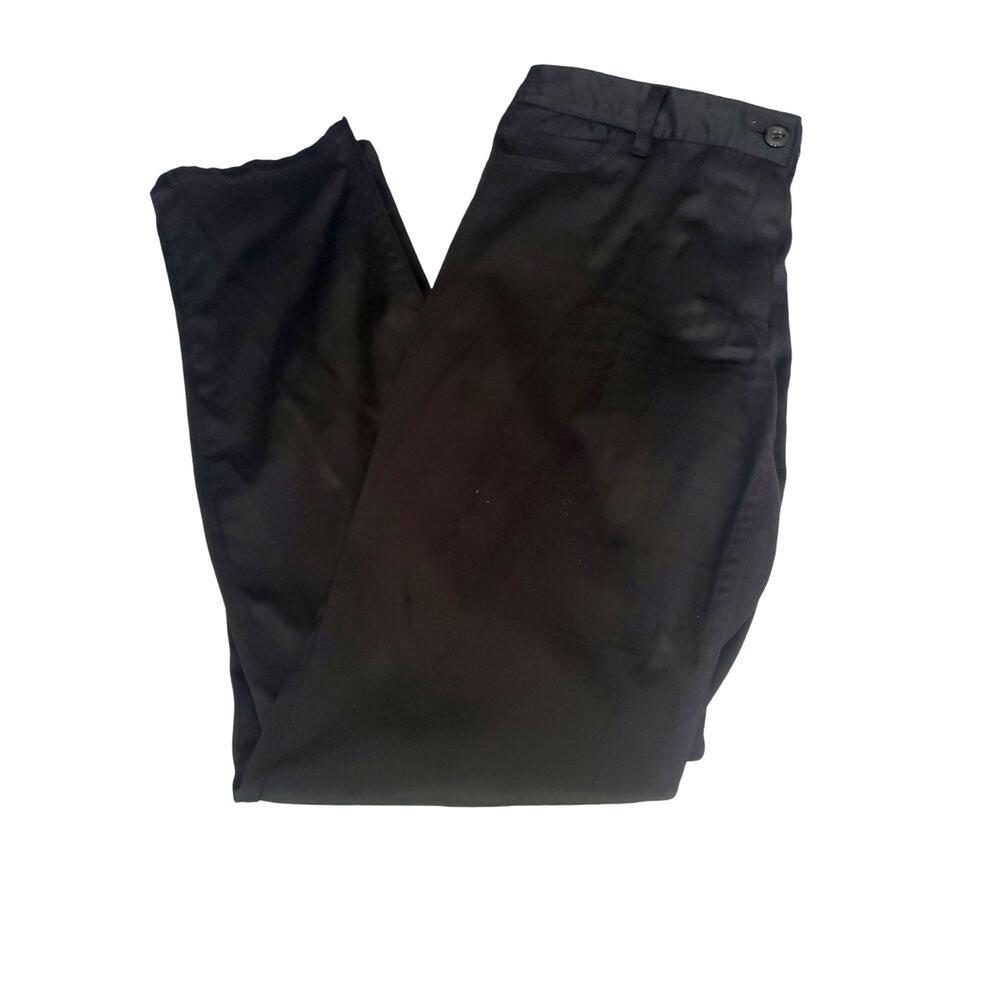 KWoman Black Satin Stretch Dress Pants Sz 42
